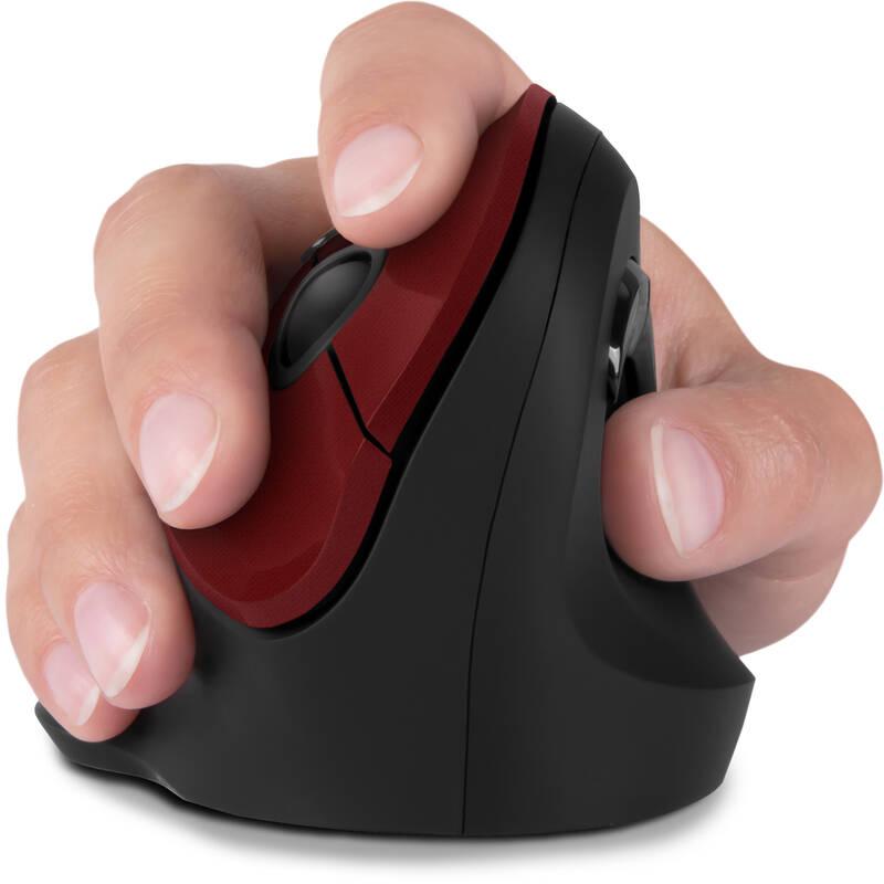 Myš Connect IT vertikální, ergonomická červená