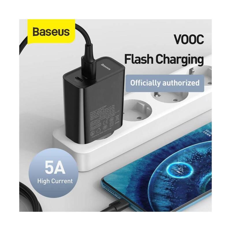 Nabíječka do sítě Baseus Speed PPS Quick Charger 30W USB-C kabel 1m černá