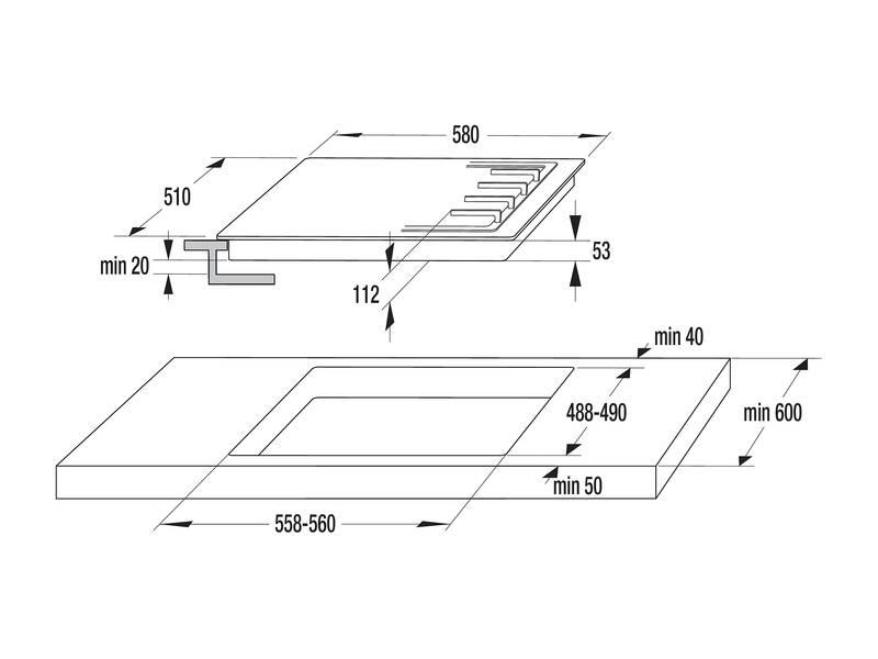 Plynová varná deska Mora VDP 645 GB4 černá