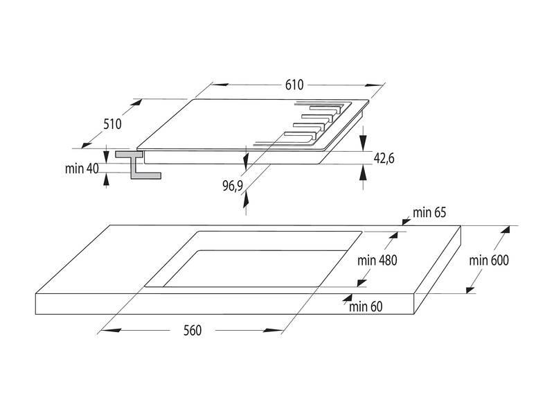 Plynová varná deska Mora VDP 645 GW7 bílá
