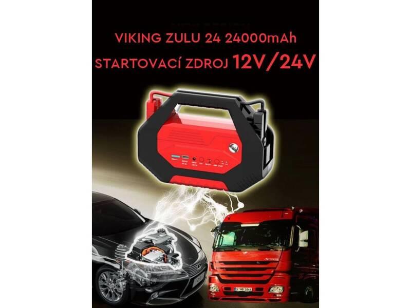 Powerbank Viking Car Jump Starter Zulu 24, 24000 mAh černá červená