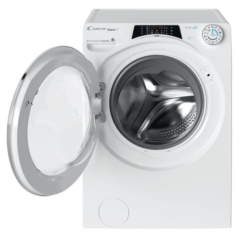 Pračka se sušičkou Candy RapidÓ ROW4856DWMCE 1-S bílá barva