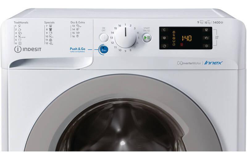 Pračka se sušičkou Indesit Innex BDE 961483X WS EU N bílá, Pračka, se, sušičkou, Indesit, Innex, BDE, 961483X, WS, EU, N, bílá