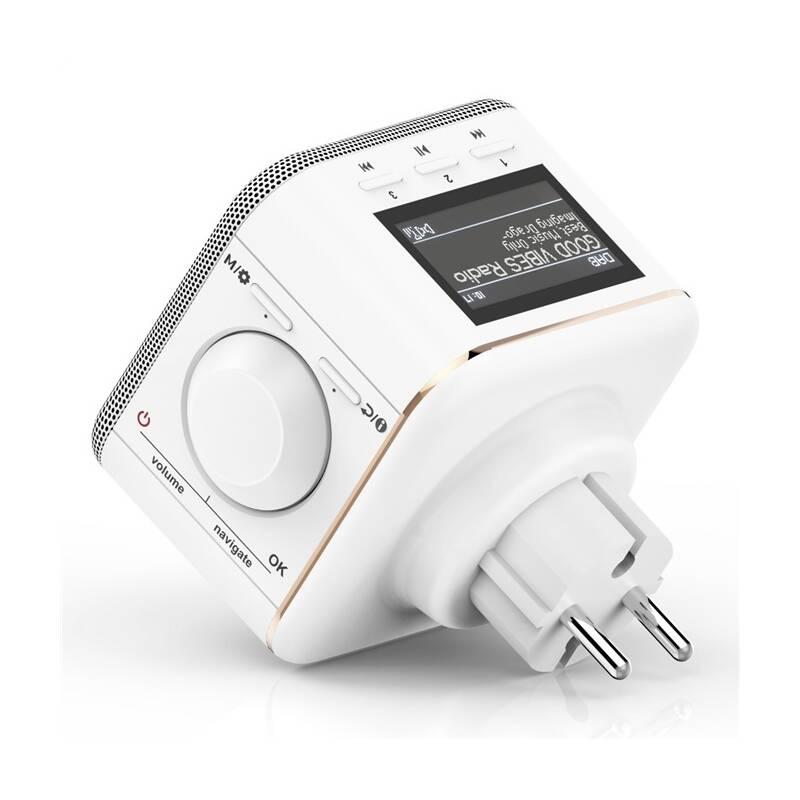 Radiopřijímač s DAB Hama DR40BT bílý