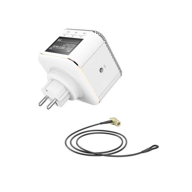 Radiopřijímač s DAB Hama DR40BT bílý