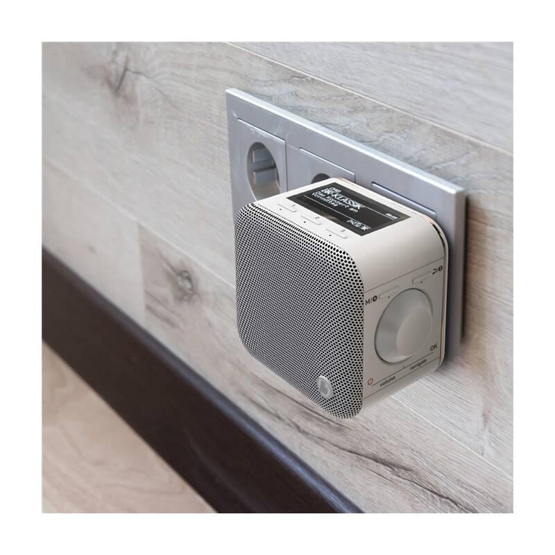 Radiopřijímač s DAB Hama DR40BT bílý