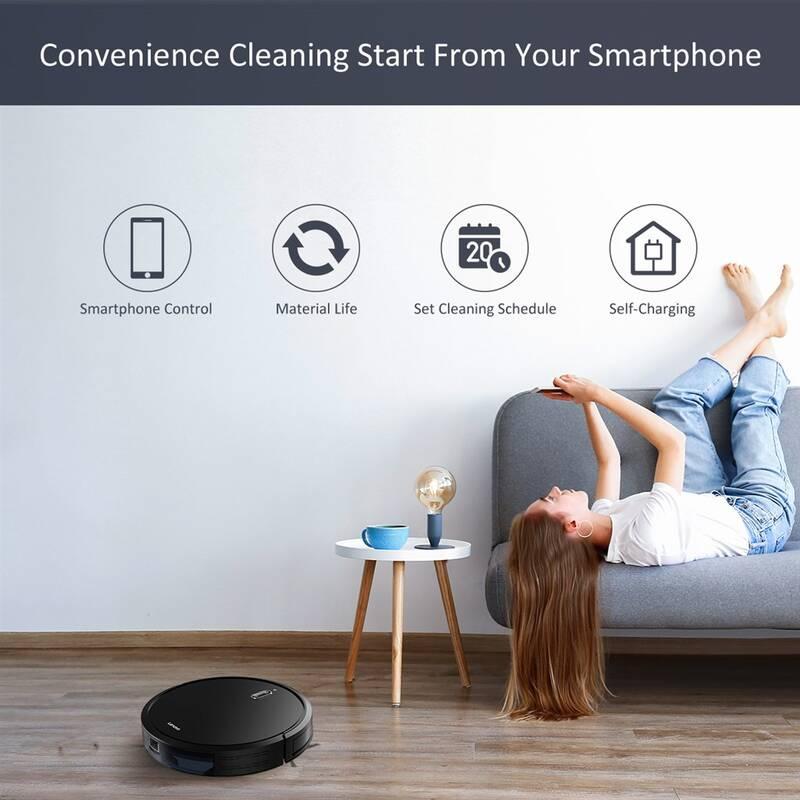 Robotický vysavač Lenovo Robot Vacuum E1-L černý