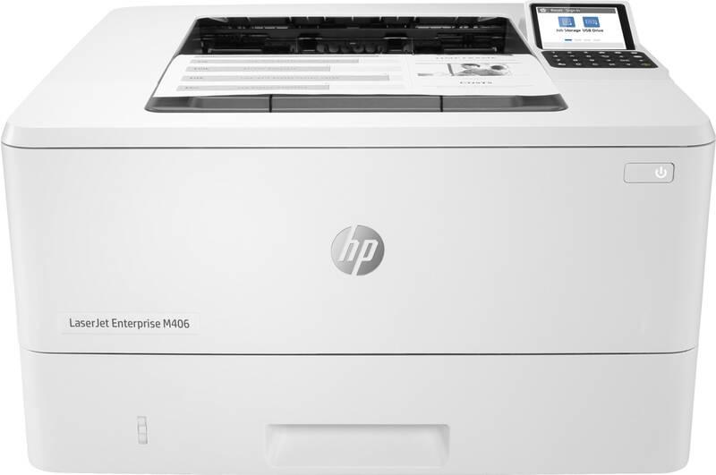 Tiskárna laserová HP LaserJet Enterprise M406dn bílý
