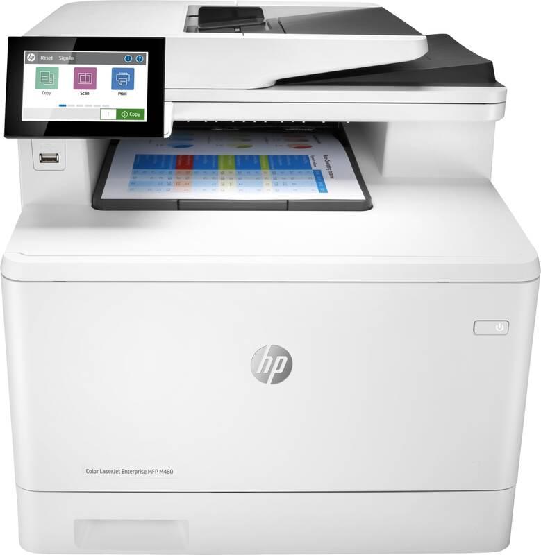 Tiskárna multifunkční HP Color LaserJet Enterprise MFP M480f bílý