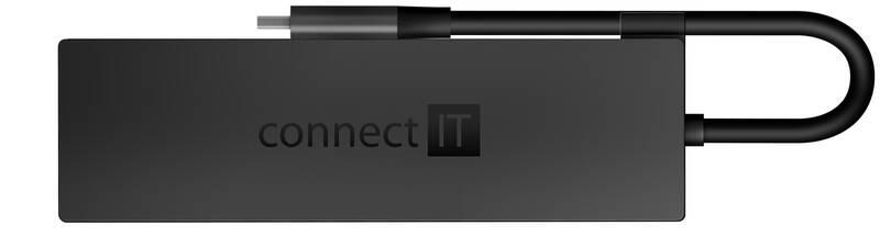 USB Hub Connect IT USB-C 3x USB 3.2, HDMI, USB-C PD 100W šedý
