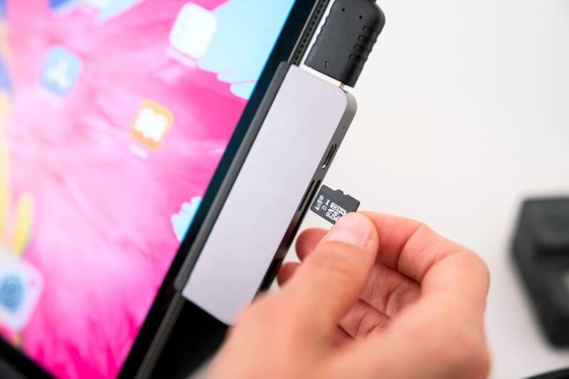 USB Hub HyperDrive 6-in-1 USB-C Hub pro iPad Pro stříbrný