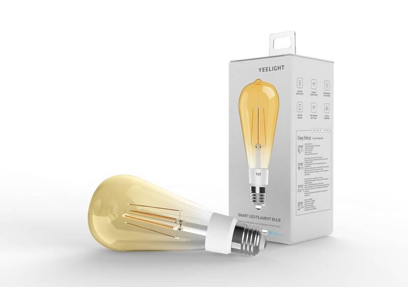 Chytrá žárovka Yeelight Smart Filament ST64, E27, 6W, teplá bílá, Chytrá, žárovka, Yeelight, Smart, Filament, ST64, E27, 6W, teplá, bílá