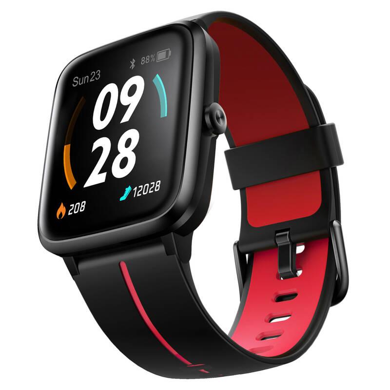 Chytré hodinky UleFone Watch GPS černé červené