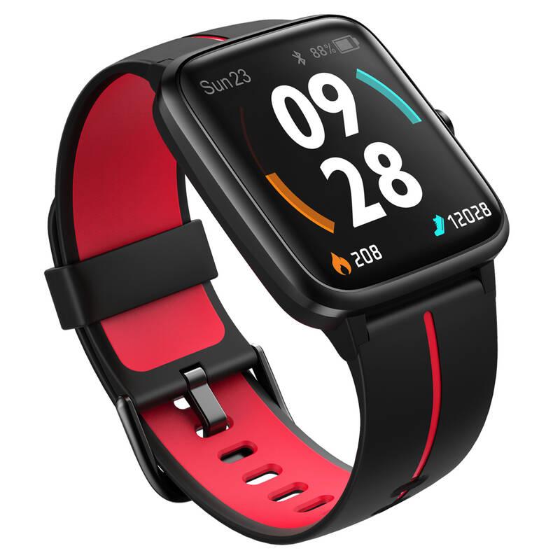 Chytré hodinky UleFone Watch GPS černé červené, Chytré, hodinky, UleFone, Watch, GPS, černé, červené