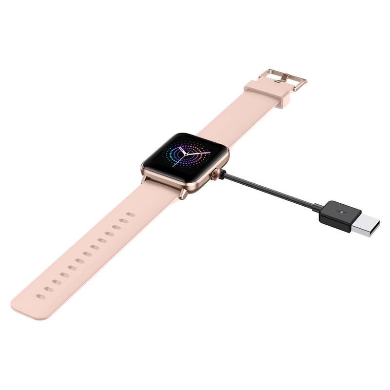 Chytré hodinky UleFone Watch Pro růžové
