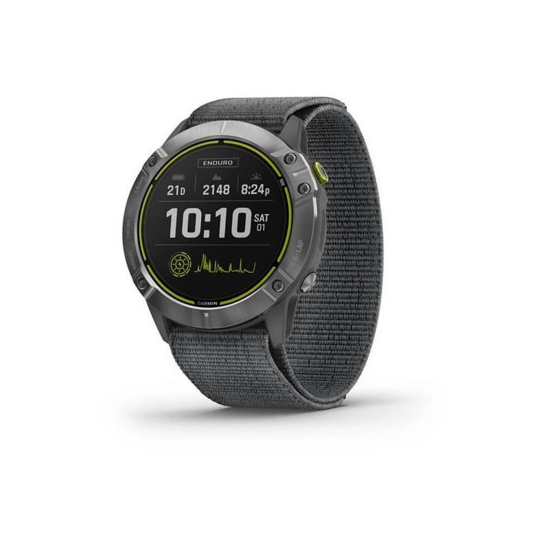 GPS hodinky Garmin Enduro - Silver Gray Nylon Band