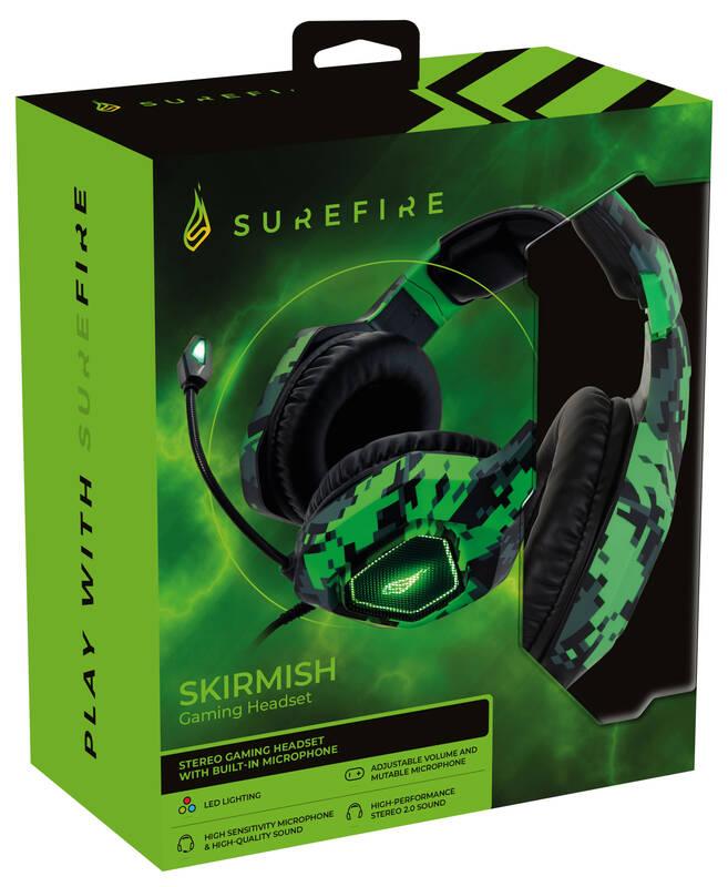 Headset SureFire Skirmish černý zelený
