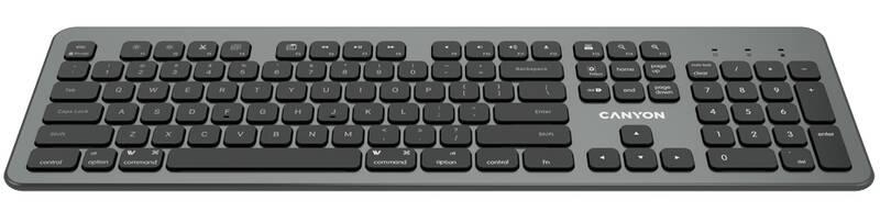 Klávesnice Canyon Ultra-slim BK-10 pro Apple zařízení šedá
