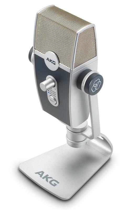 Mikrofon AKG C44-USB LYRA stříbrný, Mikrofon, AKG, C44-USB, LYRA, stříbrný