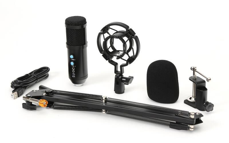 Mikrofon PLATINET Varr Tube USB černý, Mikrofon, PLATINET, Varr, Tube, USB, černý