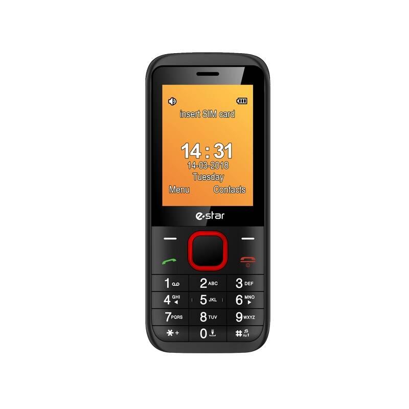 Mobilní telefon eStar X24 Dual Sim černý červený, Mobilní, telefon, eStar, X24, Dual, Sim, černý, červený