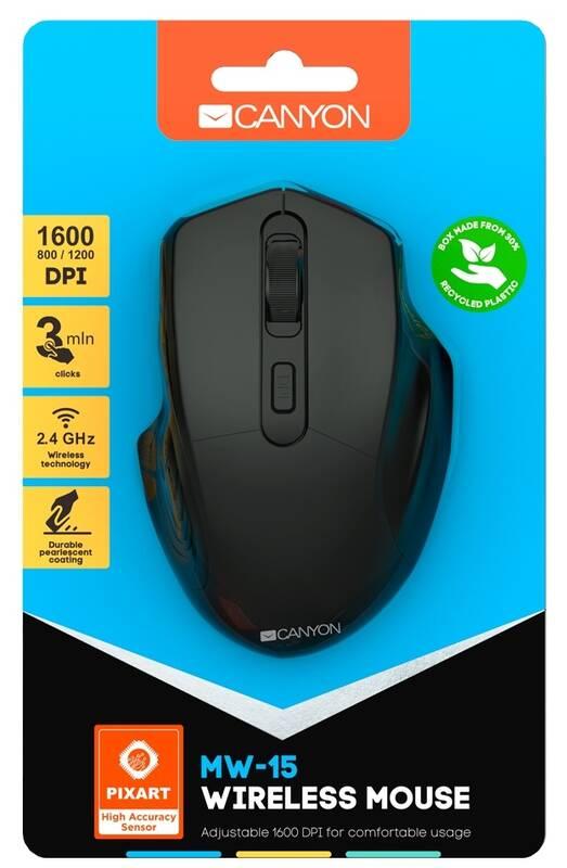 Myš Canyon Pixart MW-15 černá