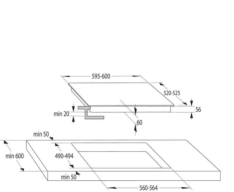 Sklokeramická varná deska Gorenje IT64ASC černá
