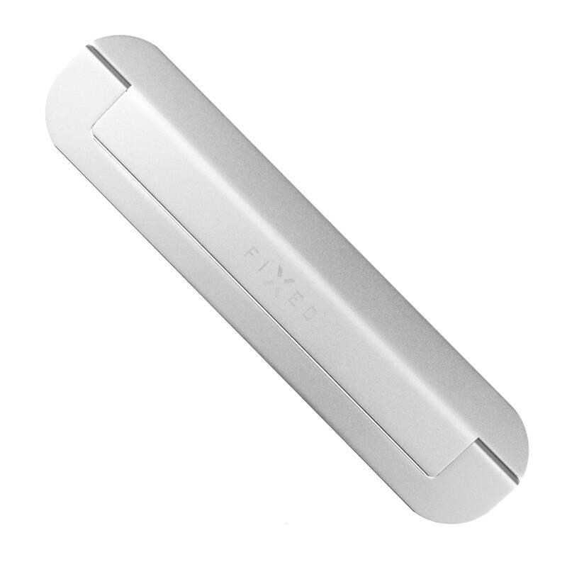 Stojánek FIXED Frame Mini pro notebooky a tablety, nalepovací stříbrný