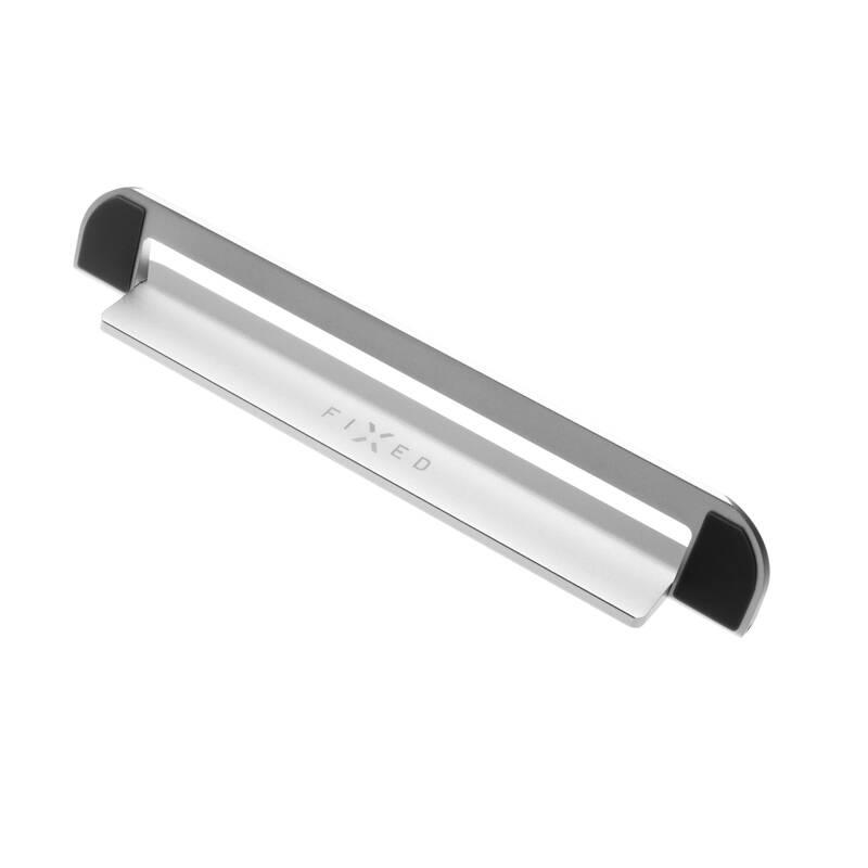 Stojánek FIXED Frame Mini pro notebooky a tablety, nalepovací stříbrný