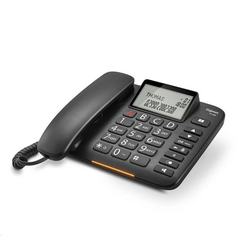 Domácí telefon Gigaset DL380 černý, Domácí, telefon, Gigaset, DL380, černý
