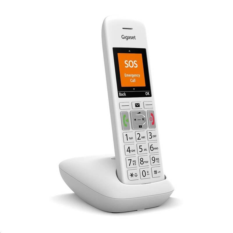 Domácí telefon Gigaset E390 bílý, Domácí, telefon, Gigaset, E390, bílý