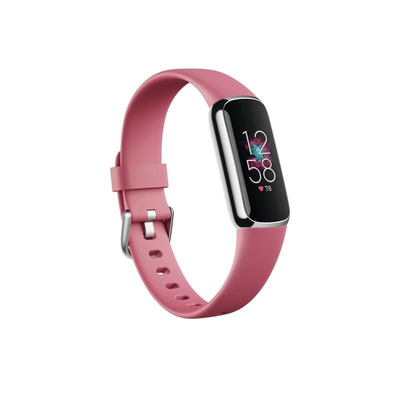 Fitness náramek Fitbit Luxe - Orchid Platinum Stainless Steel