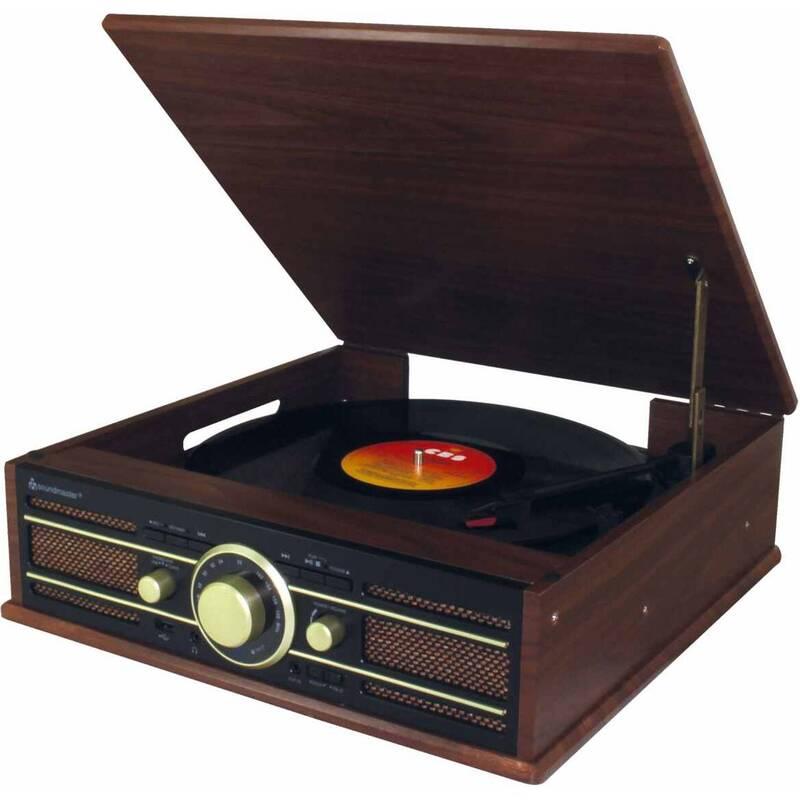 Gramofon Soundmaster PL550BR dřevo, Gramofon, Soundmaster, PL550BR, dřevo