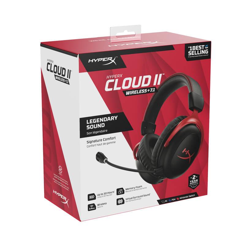 Headset HyperX Cloud II - Wireless černý červený