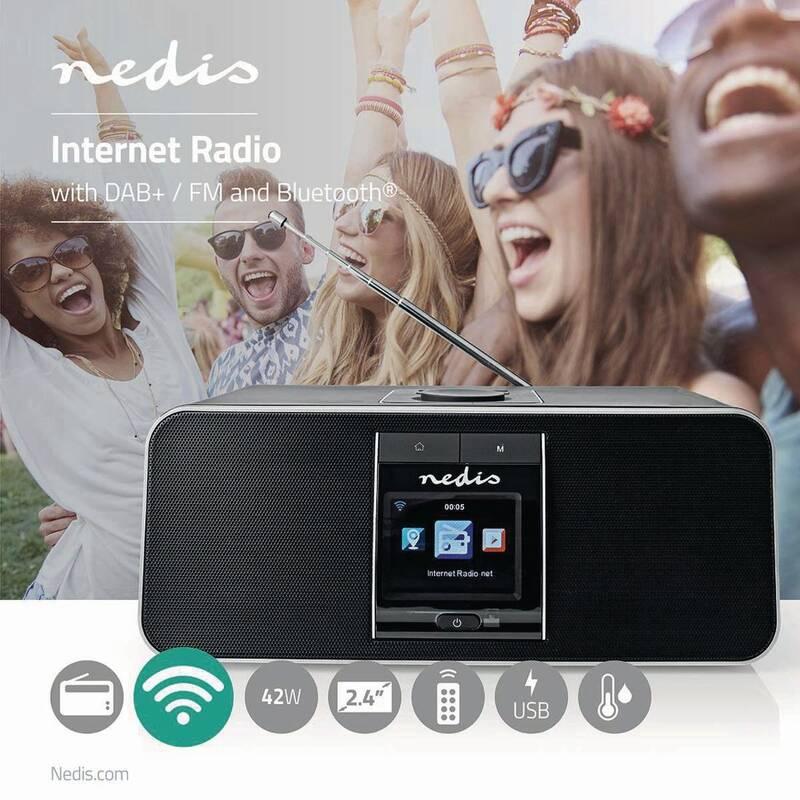 Internetový radiopřijímač Nedis RDIN5005BK černý