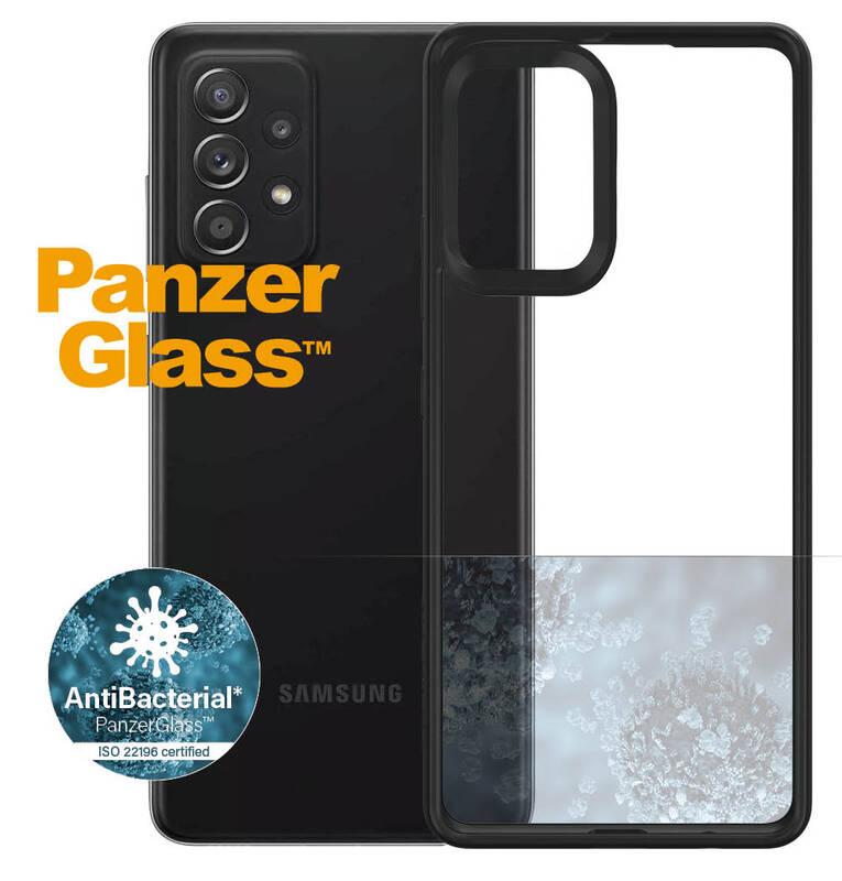 Kryt na mobil PanzerGlass ClearCase Antibacterial na Samsung Galaxy A52 černý průhledný