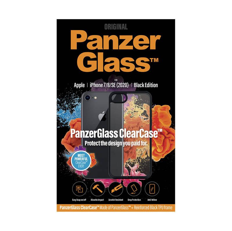 Kryt na mobil PanzerGlass ClearCase na Apple iPhone 7 8 SE 2020 černý průhledný