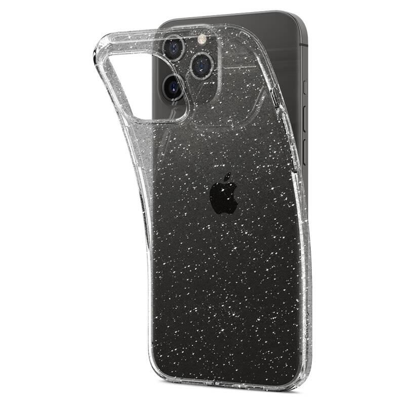 Kryt na mobil Spigen Liquid Crystal Glitter na Apple iPhone 12 12 Pro průhledný