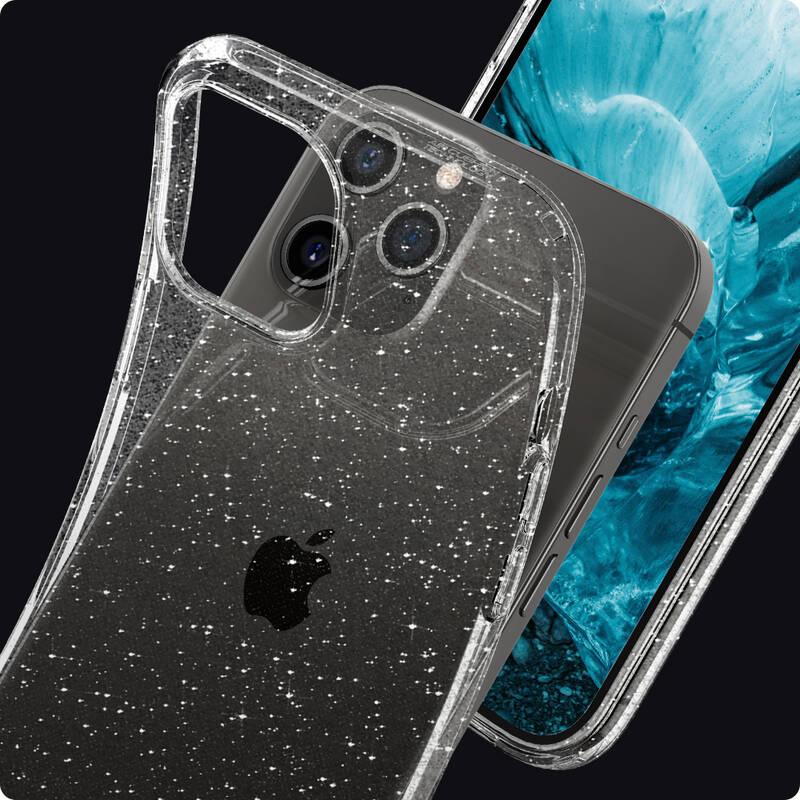 Kryt na mobil Spigen Liquid Crystal Glitter na Apple iPhone 12 12 Pro průhledný