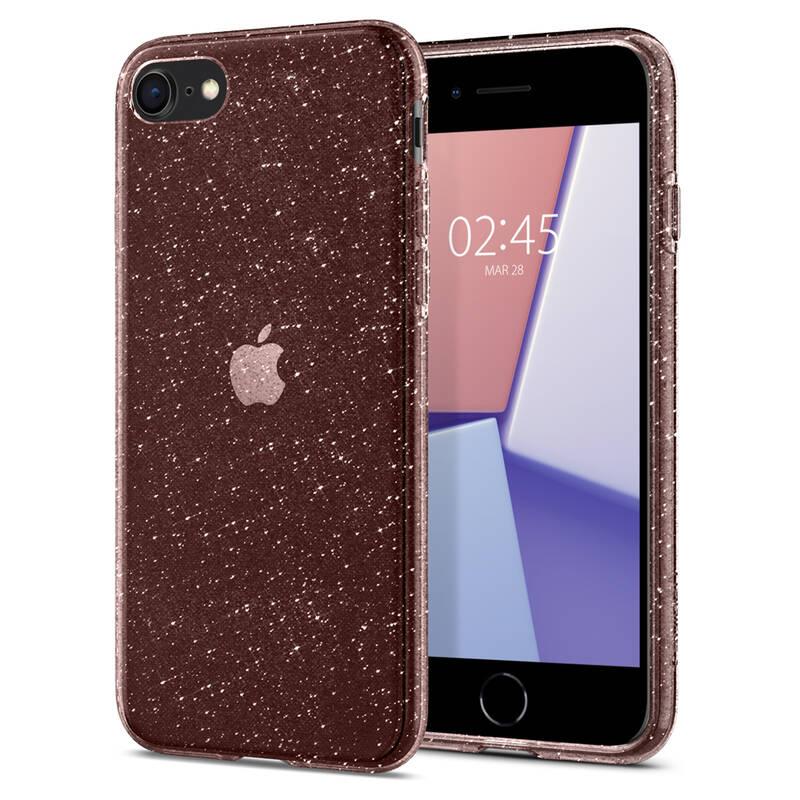 Kryt na mobil Spigen Liquid Crystal Glitter na Apple iPhone 7 8 SE růžový průhledný
