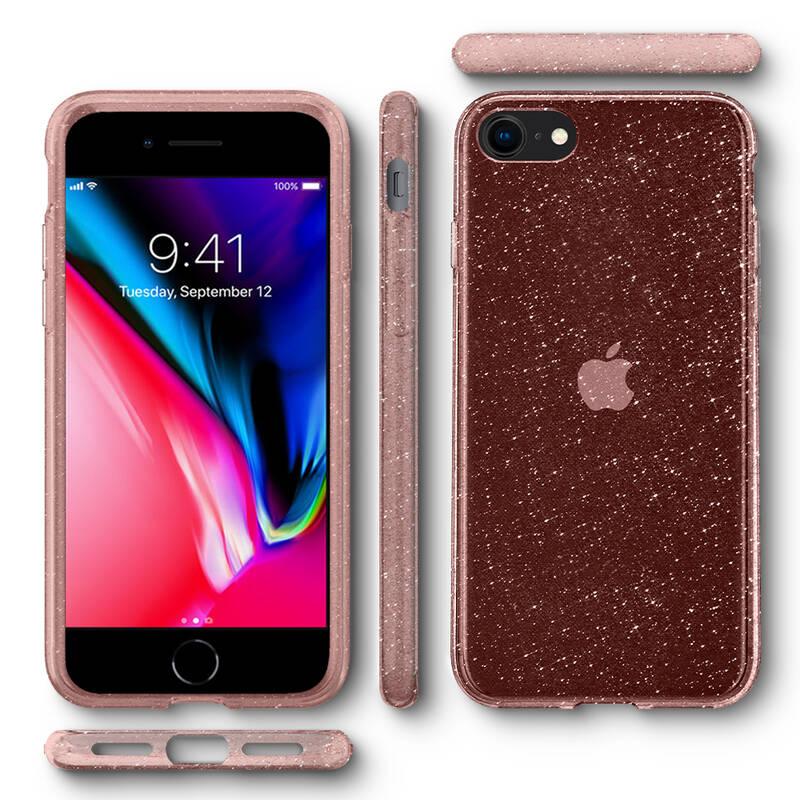 Kryt na mobil Spigen Liquid Crystal Glitter na Apple iPhone 7 8 SE růžový průhledný, Kryt, na, mobil, Spigen, Liquid, Crystal, Glitter, na, Apple, iPhone, 7, 8, SE, růžový, průhledný