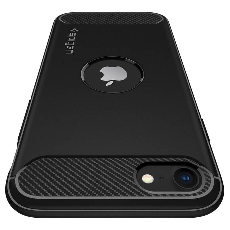 Kryt na mobil Spigen Rugged Armor na Apple iPhone SE 2020 černý
