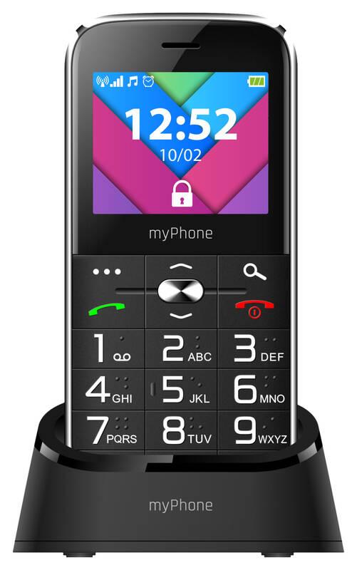 Mobilní telefon myPhone Halo C Senior s nabíjecím stojánkem černý, Mobilní, telefon, myPhone, Halo, C, Senior, s, nabíjecím, stojánkem, černý