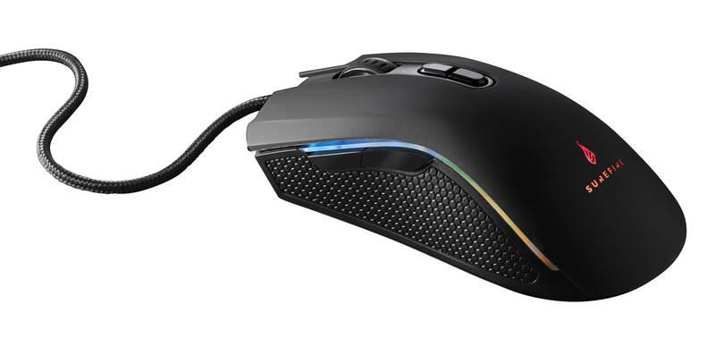 Myš SureFire Hawk Claw Gaming RGB černá