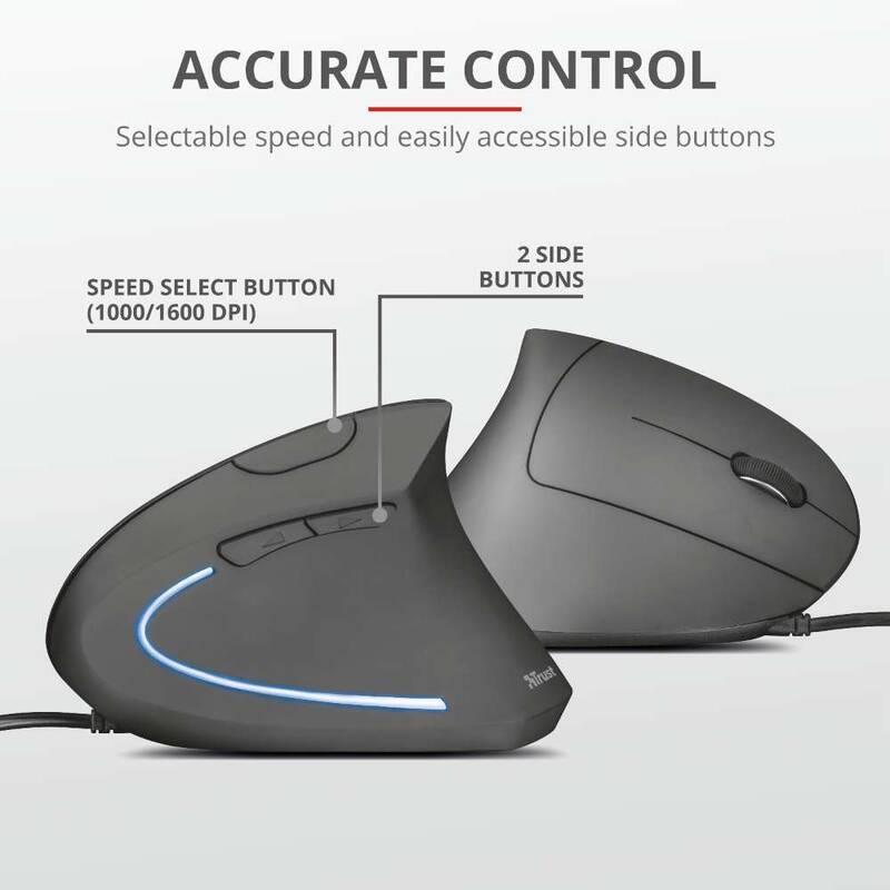 Myš Trust Verto Ergonomic černá