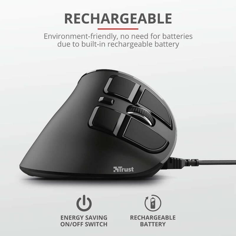 Myš Trust Voxx Rechargeable Ergonomic černá