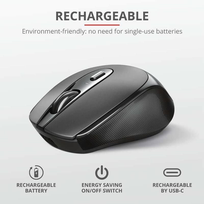 Myš Trust Zaya Rechargeable černá