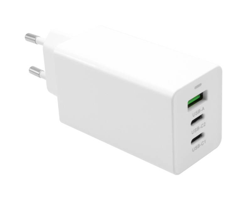 Nabíječka do sítě FIXED GaN USB, 2x USB-C PD, 65W bílá, Nabíječka, do, sítě, FIXED, GaN, USB, 2x, USB-C, PD, 65W, bílá