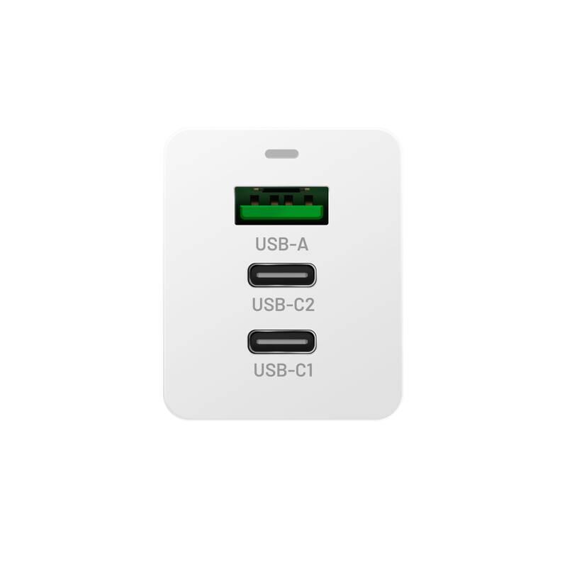 Nabíječka do sítě FIXED GaN USB, 2x USB-C PD, 65W bílá, Nabíječka, do, sítě, FIXED, GaN, USB, 2x, USB-C, PD, 65W, bílá