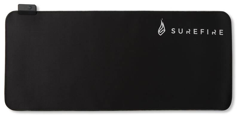 Podložka pod myš SureFire Silent Flight RGB-680, 68 x 28 cm černá